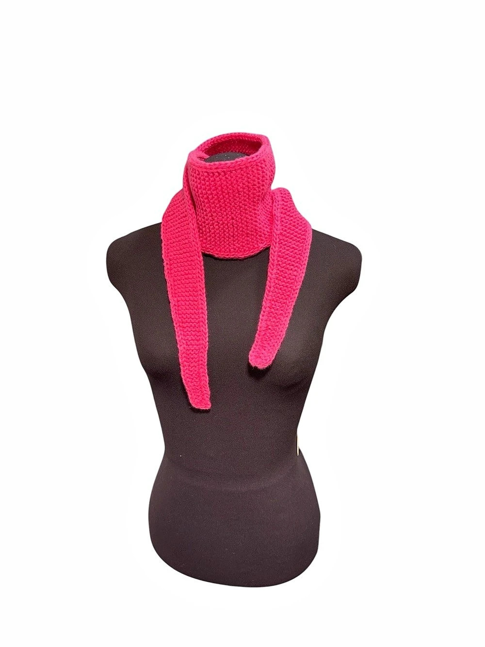 Sophie hot pink Cashmere Scarf Womens Handmade Knit Neck Warmer Soft Cozy